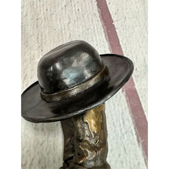 Vintage Rare Handmade Brass Cowboys Boots & Hat Brock Holbrock signed Figurine - Picture 9 of 13